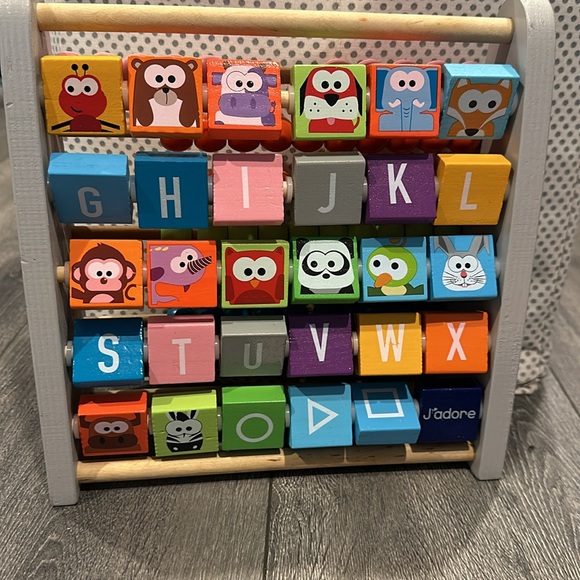 J’adore wood learning set with abacus and clock - Picture 2 of 3